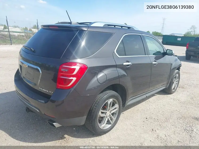 2GNFLGE38G6139380 2016 Chevrolet Equinox Ltz