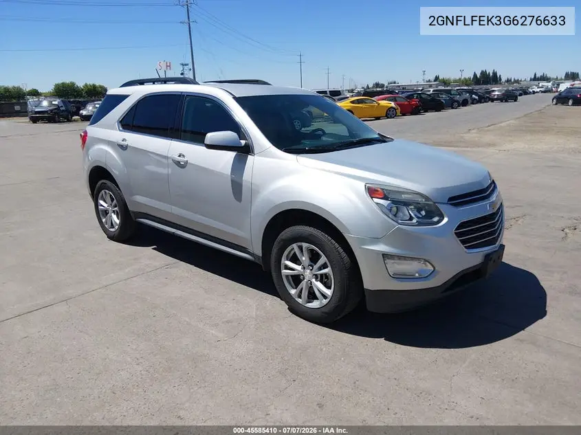 2016 Chevrolet Equinox Lt VIN: 2GNFLFEK3G6276633 Lot: 45585410
