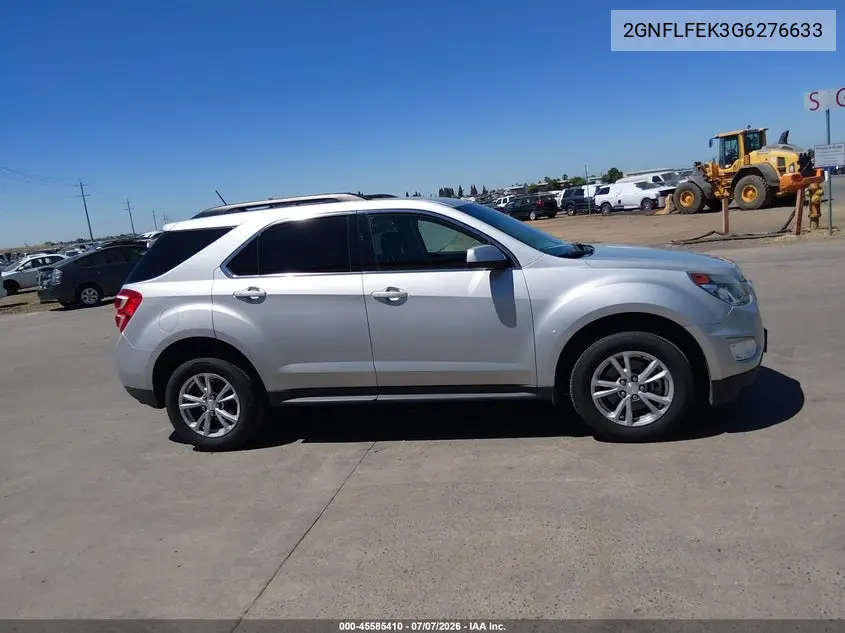 2016 Chevrolet Equinox Lt VIN: 2GNFLFEK3G6276633 Lot: 45585410