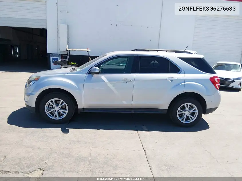 2016 Chevrolet Equinox Lt VIN: 2GNFLFEK3G6276633 Lot: 45585410