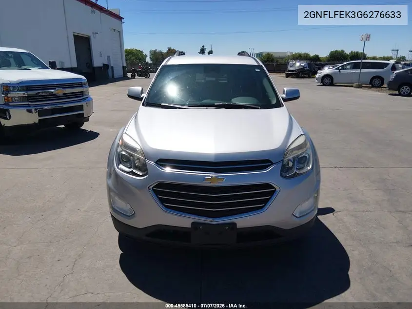 2016 Chevrolet Equinox Lt VIN: 2GNFLFEK3G6276633 Lot: 45585410