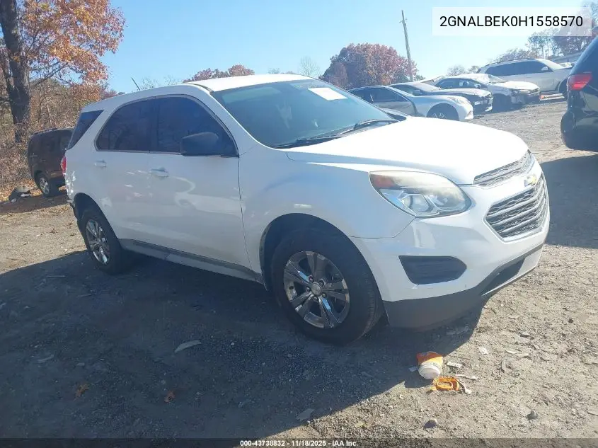2GNALBEK0H1558570 2017 Chevrolet Equinox Ls