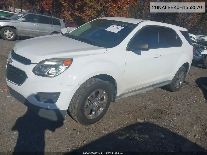 2GNALBEK0H1558570 2017 Chevrolet Equinox Ls