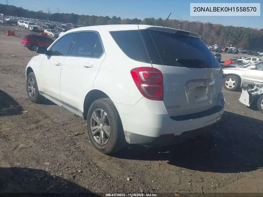 2GNALBEK0H1558570 2017 Chevrolet Equinox Ls