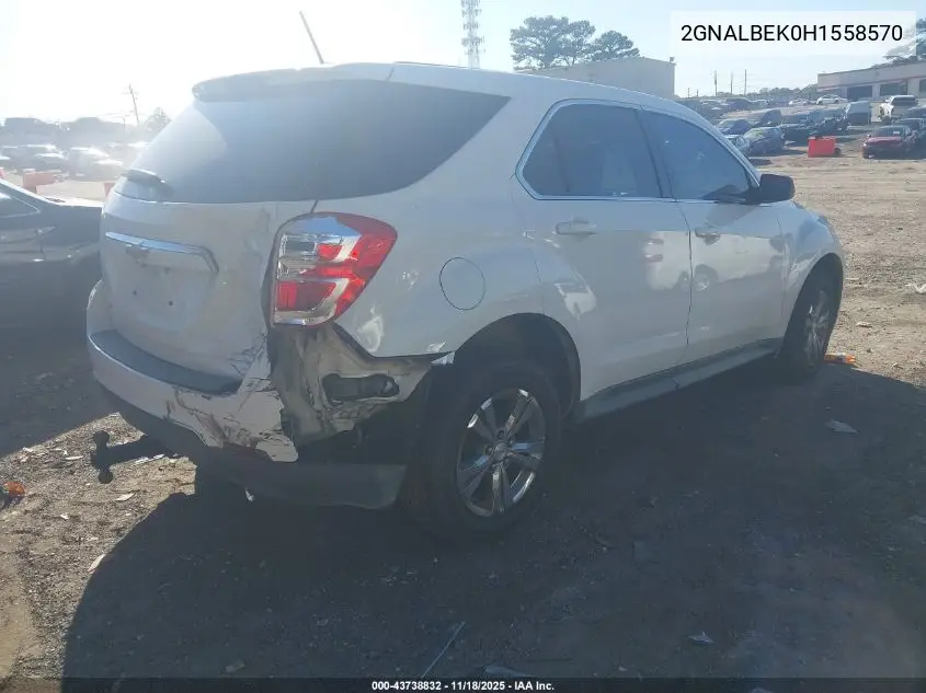 2GNALBEK0H1558570 2017 Chevrolet Equinox Ls