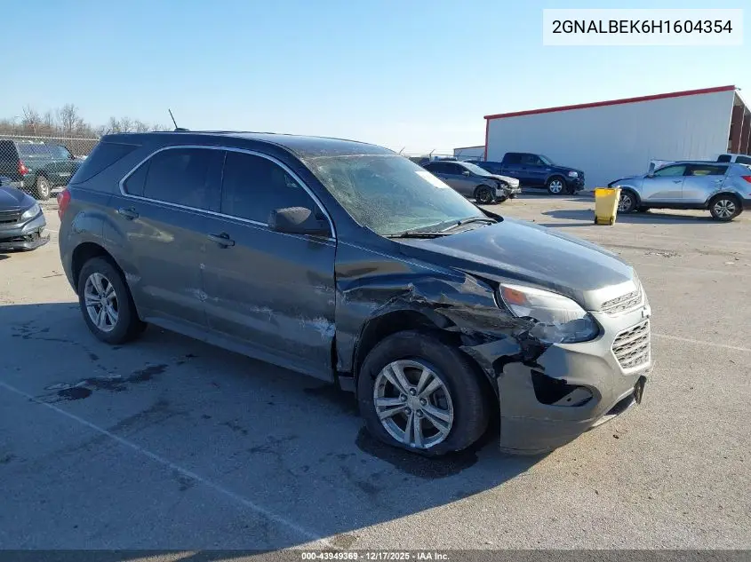 2GNALBEK6H1604354 2017 Chevrolet Equinox Ls