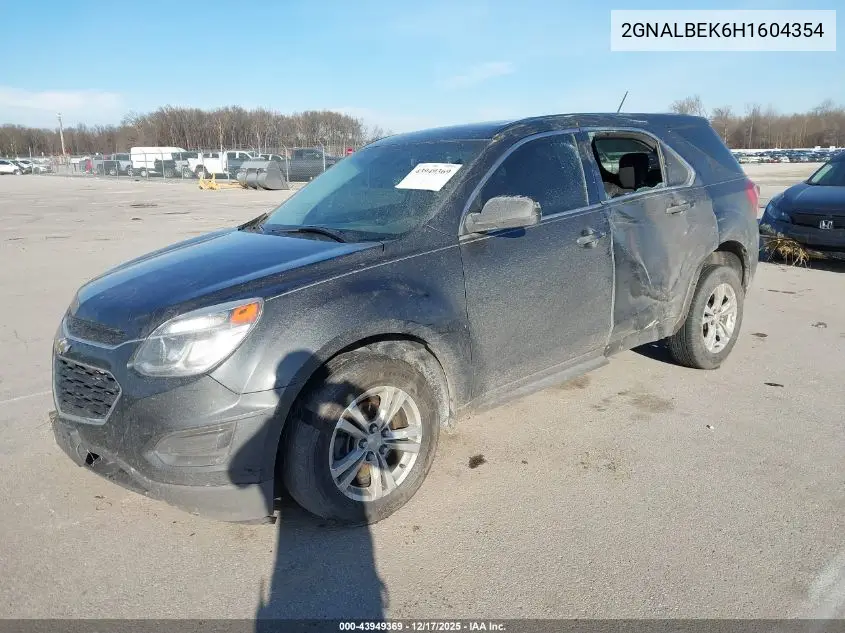2GNALBEK6H1604354 2017 Chevrolet Equinox Ls