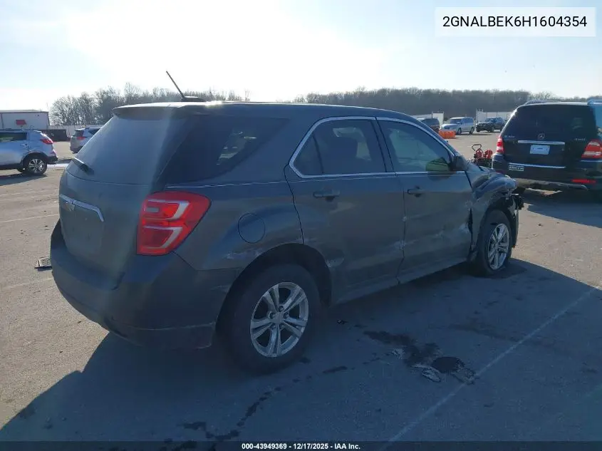 2GNALBEK6H1604354 2017 Chevrolet Equinox Ls