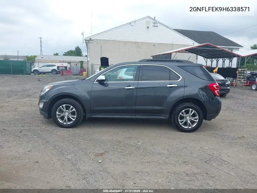 2017 Chevrolet Equinox Lt VIN: 2GNFLFEK9H6338571 Lot: 45485407