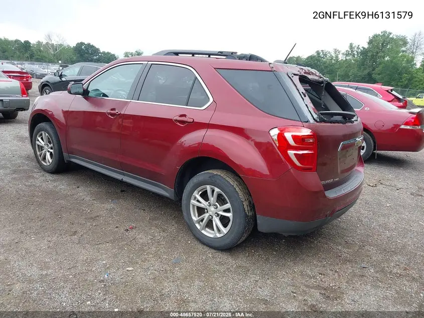 2017 Chevrolet Equinox Lt VIN: 2GNFLFEK9H6131579 Lot: 45657520