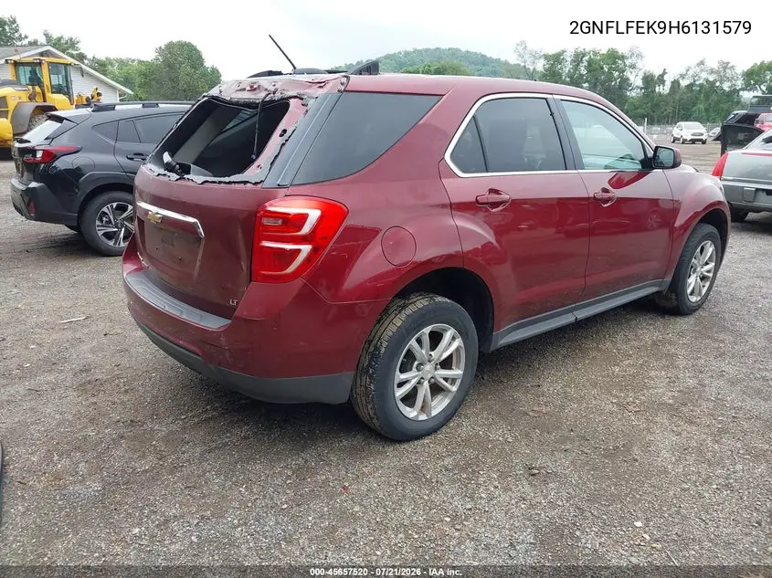2017 Chevrolet Equinox Lt VIN: 2GNFLFEK9H6131579 Lot: 45657520