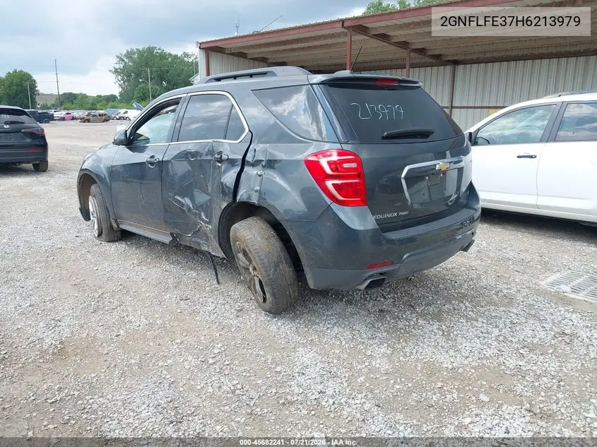 2017 Chevrolet Equinox Lt VIN: 2GNFLFE37H6213979 Lot: 45682241