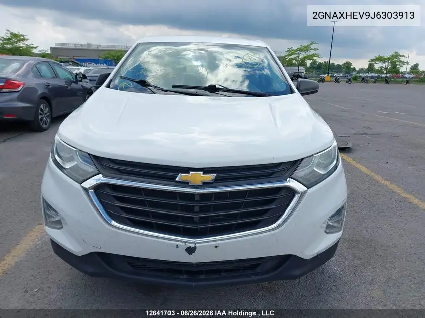 2018 Chevrolet Equinox Ls VIN: 2GNAXHEV9J6303913 Lot: 12641703