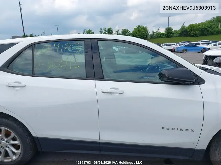 2018 Chevrolet Equinox Ls VIN: 2GNAXHEV9J6303913 Lot: 12641703