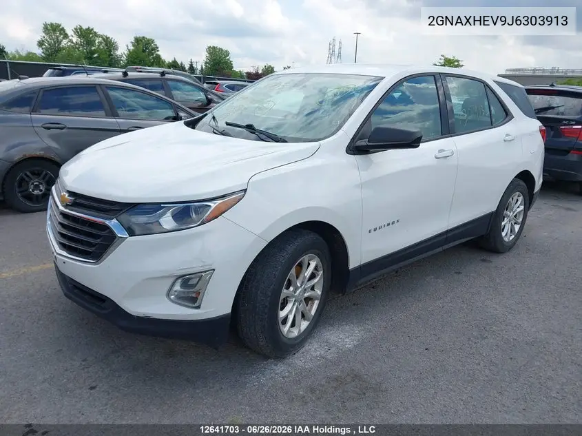 2018 Chevrolet Equinox Ls VIN: 2GNAXHEV9J6303913 Lot: 12641703