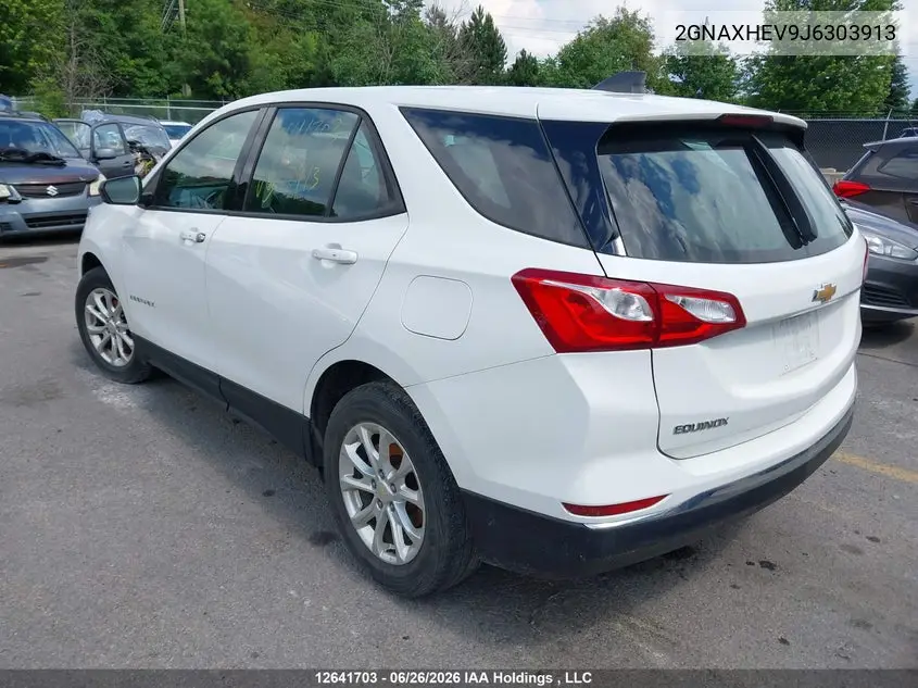 2018 Chevrolet Equinox Ls VIN: 2GNAXHEV9J6303913 Lot: 12641703