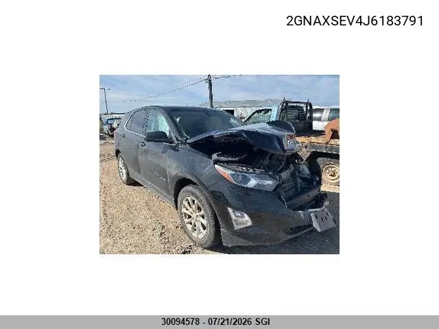 2018 Chevrolet Equinox Lt VIN: 2GNAXSEV4J6183791 Lot: 30094578