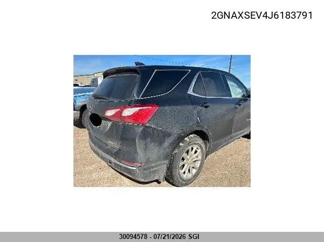 2018 Chevrolet Equinox Lt VIN: 2GNAXSEV4J6183791 Lot: 30094578