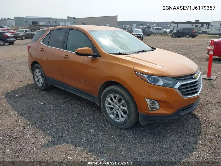 2018 Chevrolet Equinox Lt VIN: 2GNAXSEV1J6179357 Lot: 30094640