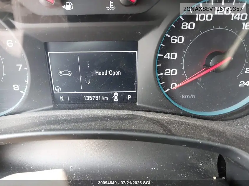 2018 Chevrolet Equinox Lt VIN: 2GNAXSEV1J6179357 Lot: 30094640