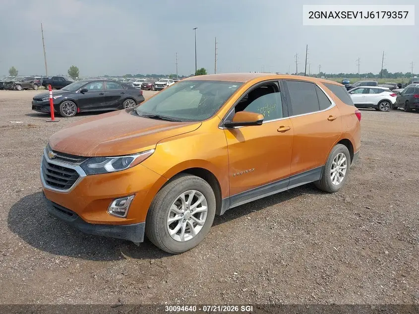 2018 Chevrolet Equinox Lt VIN: 2GNAXSEV1J6179357 Lot: 30094640