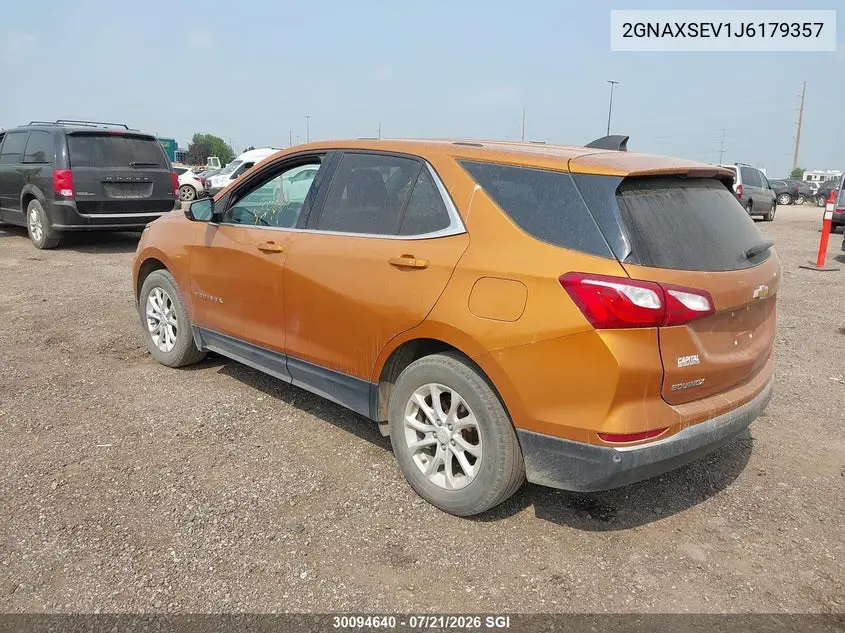 2018 Chevrolet Equinox Lt VIN: 2GNAXSEV1J6179357 Lot: 30094640