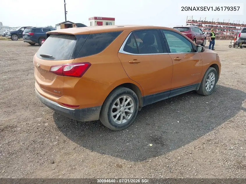 2018 Chevrolet Equinox Lt VIN: 2GNAXSEV1J6179357 Lot: 30094640
