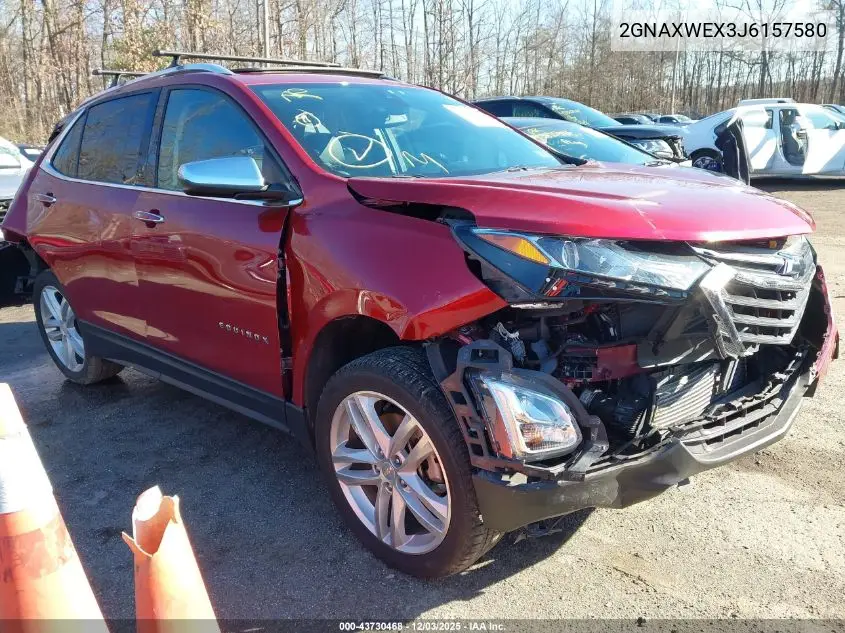2GNAXWEX3J6157580 2018 Chevrolet Equinox Premier
