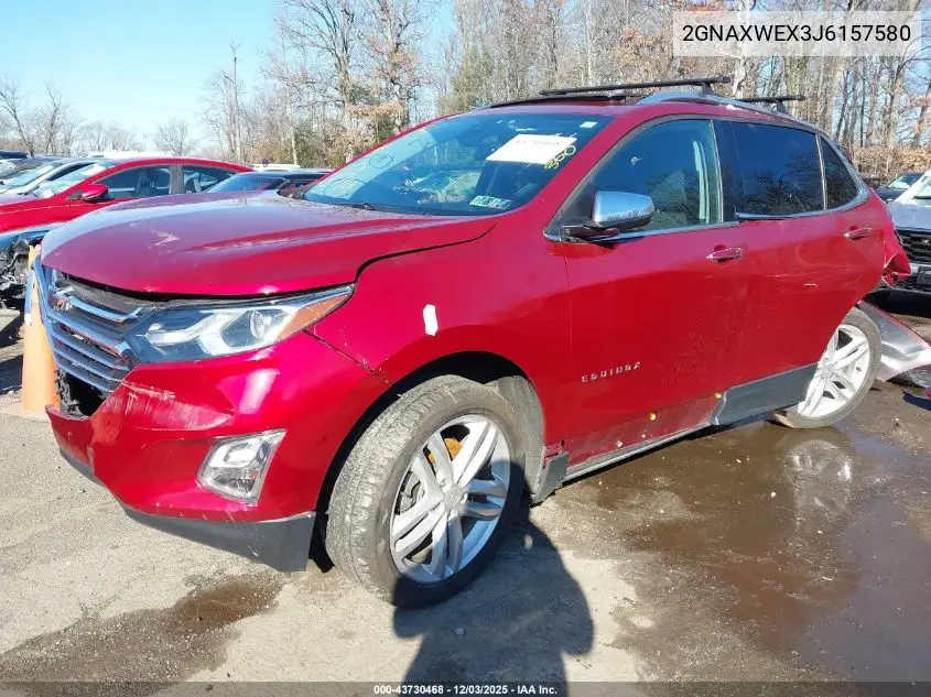 2GNAXWEX3J6157580 2018 Chevrolet Equinox Premier