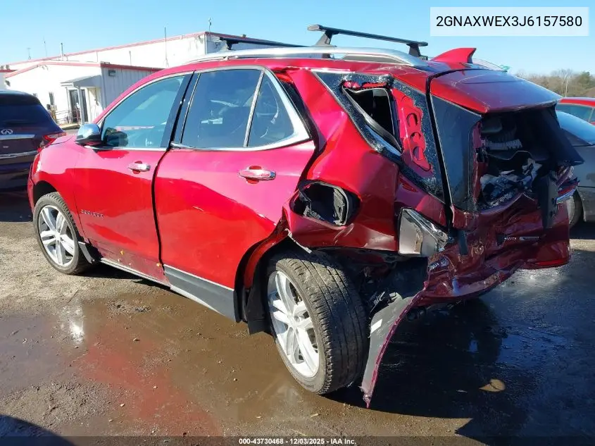 2GNAXWEX3J6157580 2018 Chevrolet Equinox Premier
