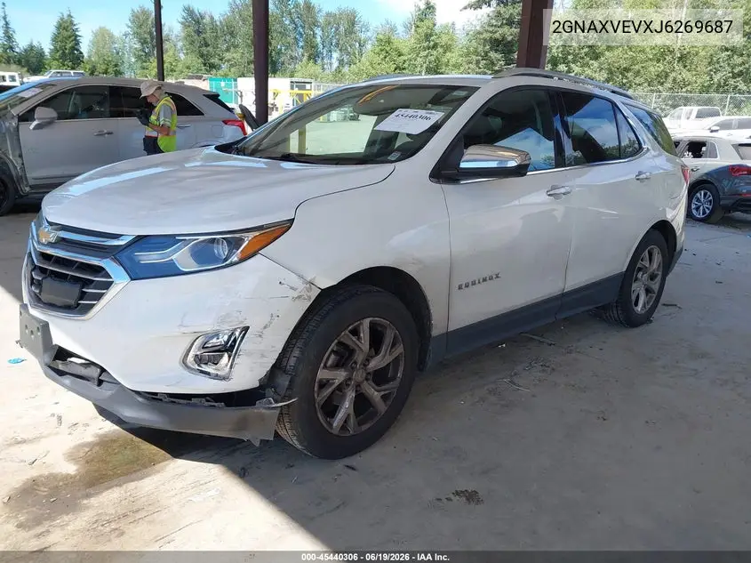 2018 Chevrolet Equinox Premier VIN: 2GNAXVEVXJ6269687 Lot: 45440306