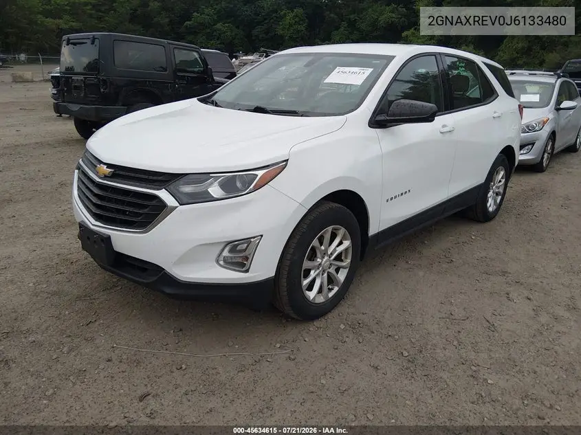 2018 Chevrolet Equinox Ls VIN: 2GNAXREV0J6133480 Lot: 45634615