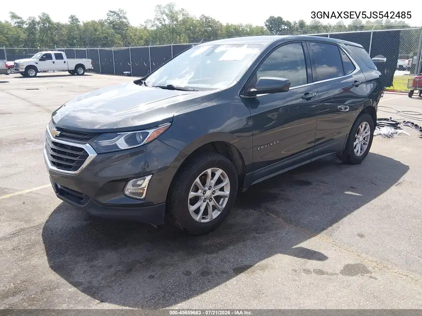 2018 Chevrolet Equinox Lt VIN: 3GNAXSEV5JS542485 Lot: 45659663
