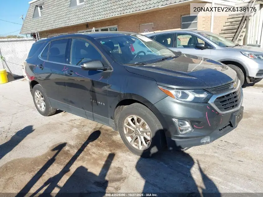 2GNAXTEV2K6138176 2019 Chevrolet Equinox Lt