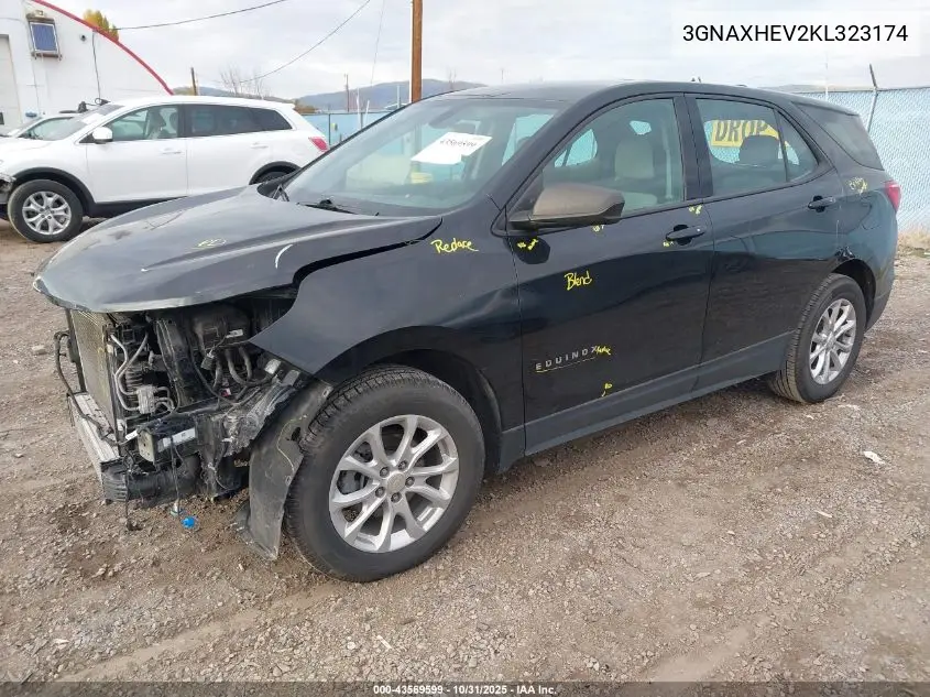 3GNAXHEV2KL323174 2019 Chevrolet Equinox Ls