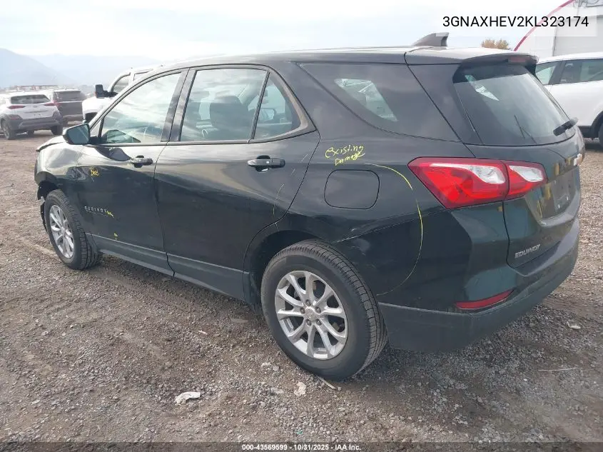 3GNAXHEV2KL323174 2019 Chevrolet Equinox Ls