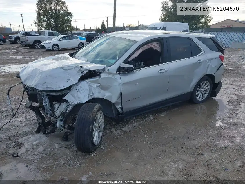 2GNAXTEV1K6204670 2019 Chevrolet Equinox Lt