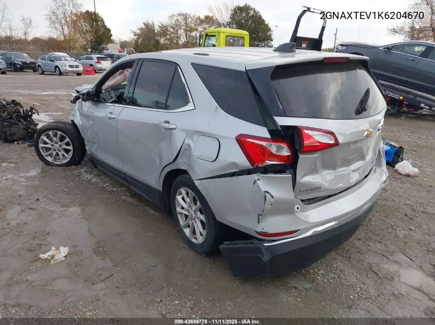 2GNAXTEV1K6204670 2019 Chevrolet Equinox Lt