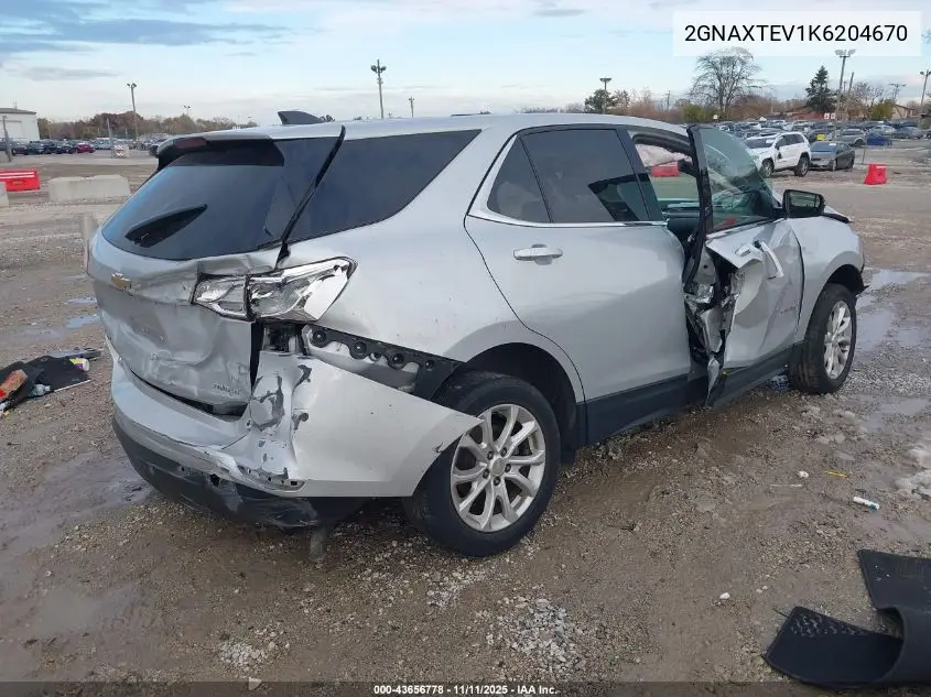 2GNAXTEV1K6204670 2019 Chevrolet Equinox Lt