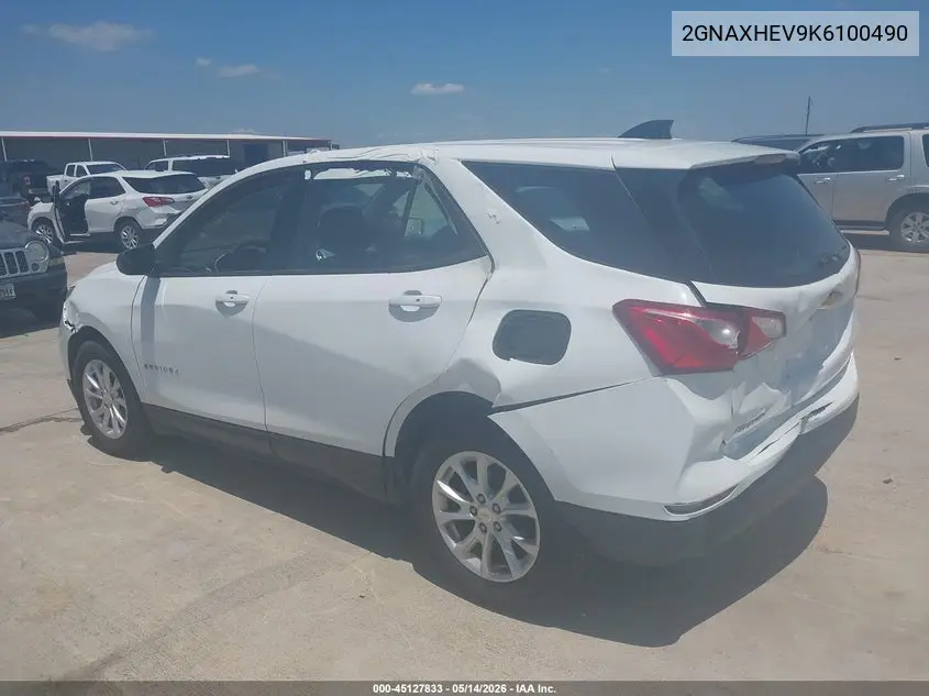 2GNAXHEV9K6100490 2019 Chevrolet Equinox Ls