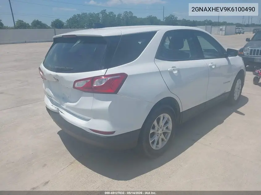 2GNAXHEV9K6100490 2019 Chevrolet Equinox Ls