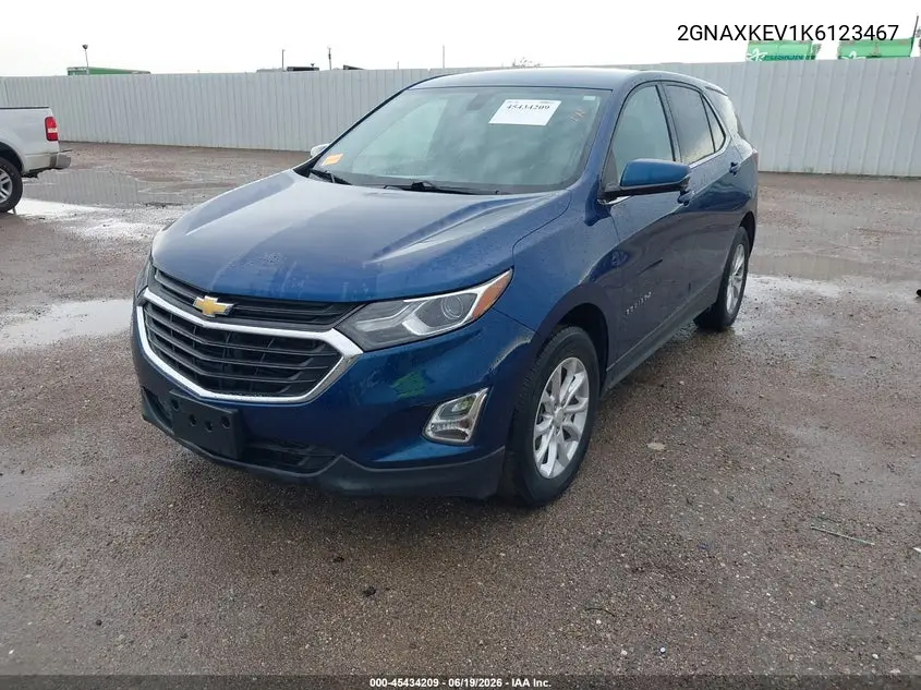 2GNAXKEV1K6123467 2019 Chevrolet Equinox Lt