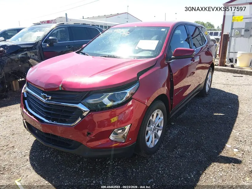 3GNAXKEVXKS517597 2019 Chevrolet Equinox Lt