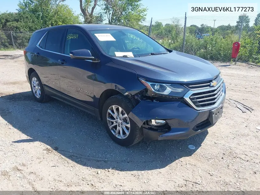 2019 Chevrolet Equinox Lt VIN: 3GNAXUEV6KL177273 Lot: 45626469