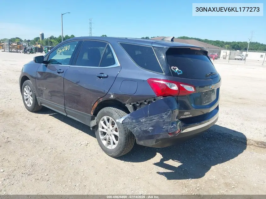 2019 Chevrolet Equinox Lt VIN: 3GNAXUEV6KL177273 Lot: 45626469