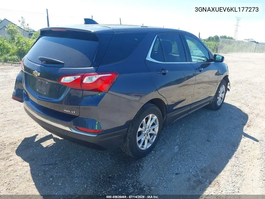 2019 Chevrolet Equinox Lt VIN: 3GNAXUEV6KL177273 Lot: 45626469