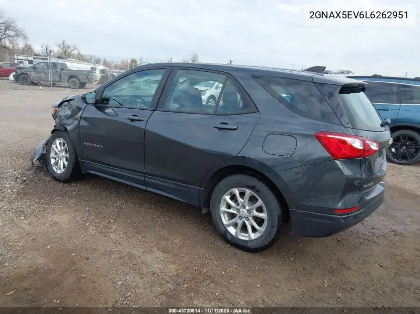 2GNAX5EV6L6262951 2020 Chevrolet Equinox Awd 1Fl