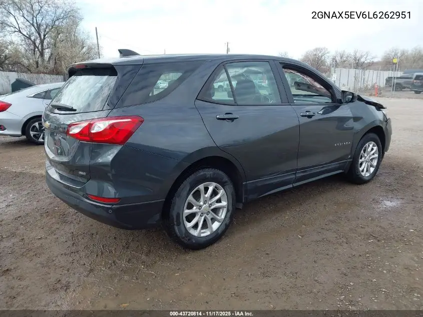 2GNAX5EV6L6262951 2020 Chevrolet Equinox Awd 1Fl