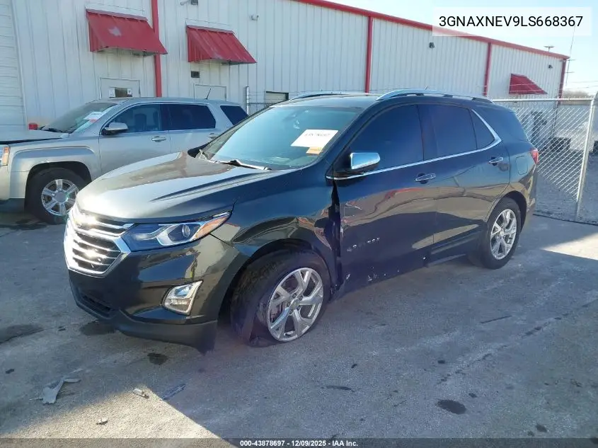 3GNAXNEV9LS668367 2020 Chevrolet Equinox Fwd Premier 1.5L Turbo
