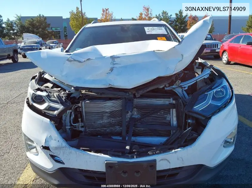 3GNAXNEV9LS714909 2020 Chevrolet Equinox Fwd Premier 1.5L Turbo